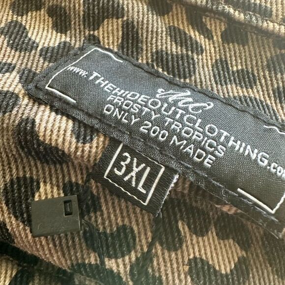 NWT The Hideout Clothing Men’s Tropics Leopard Denim Button Down Jacket - 3XL - Picture 4 of 10